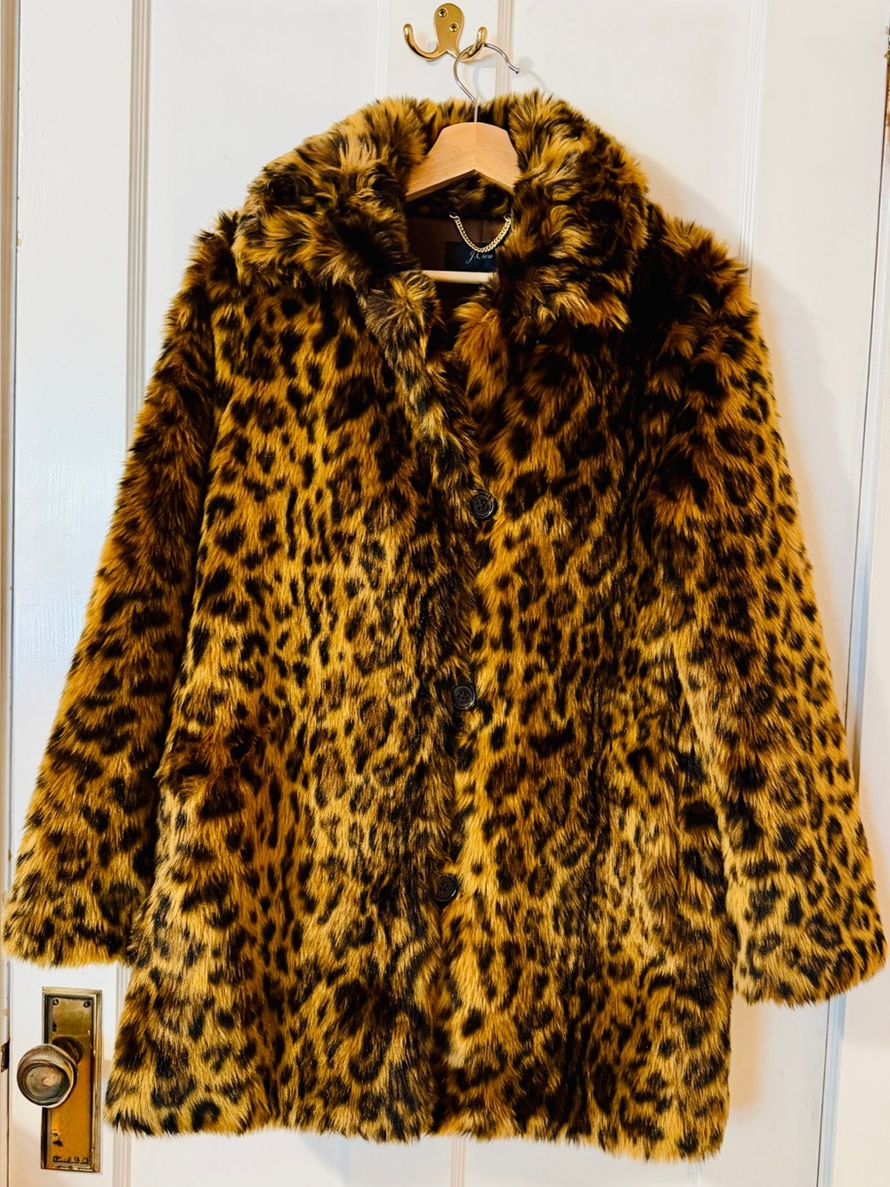 J.Crew Faux-Fur Leopard Coat — Never Worn — Statement Topcoat